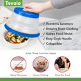 thumbnail image 3 of Tovolo Microwave Splatter Cover for Food, Small (Blue) - Collapsible & Vented Silicone Splatter Guard Lid - Microwave Plate & Dish Cover with Handle - B, 3 of 6