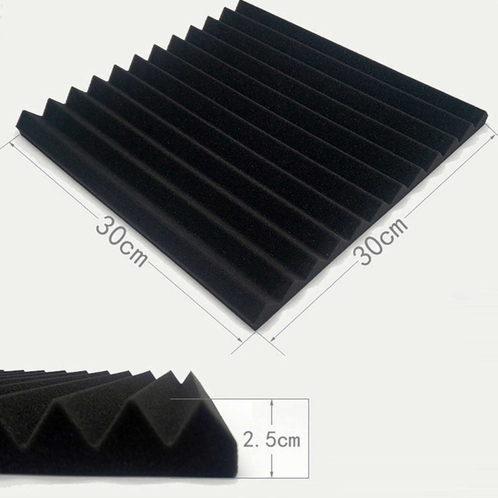 Yesbay 12 Pcs Soundproof Foam Panels 1 X 12 X 12 inches High-Density Studio Acoustic Wall Panels for Walls Sound Absorbing Panels Sound Insulation Panels Acoustic Foam Panels