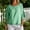 A179 Green, variant on Womens Gingham Plaid Blouse Ruffle Hem 3/4 Flounce Sleeve Boat Neck Loose Fit Tunic Casual Summer Fashion Flowy Peplum Style Checkered Pattern Shirts Tops