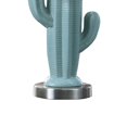 thumbnail image 4 of Lámpara Benzara 56 cm de cerámica con base de cactus azul y blanco, 4 of 5