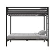DHP Miles Twin over Futon Metal Bunk Bed with Ladder for Kids, Black