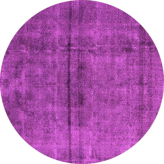 Ahgly Company Indoor Round Oriental Pink Industrial Area Rugs, 7' Round