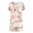 thumbnail image 6 of Jamicy Sleepwear for Fashion Casual Loose Stripe Printed Round Neck Button Shorts Short Sleeve Comfortable Ladies Pajamas Set Rose Gold, 6 of 6