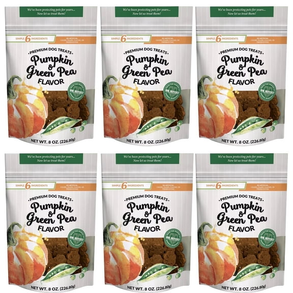 Dig Defence Premium Dog Treats Pumpkin and Green Pea Healthy Gourmet Dog Training Treats 6 Bags