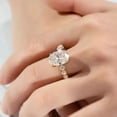 thumbnail image 5 of solitaire jewels 3.75CT Oval Moissanite Hidden Halo Engagement Ring For Women, 14K Yellow Gold, 5 of 6