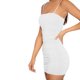 thumbnail image 3 of Vestido de verano sin mangas con cuello barco para mujer, vestido ajustado para club nocturno, blanco, L Methold AP1098-03B, 3 of 7