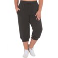 thumbnail image 2 of SHOWMALL Plus Size Capri Pants for Women Workout Relaxed Joggers Pants with Drawstring Pockets Dark Gray 2X, 2 of 6
