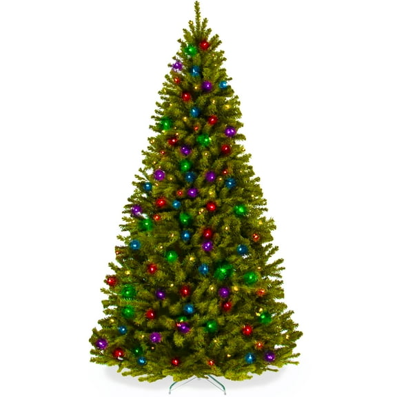 Best Choice Products 6ft Pre-Lit Spruce Hinged Artificial Christmas Tree w/ 250 Multicolored Lights, Stand