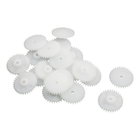 Miniature Stepper Motor Unique Bargains 17mm x 2mm 32-Teeth Single Steering Plastic Gear 20Pcs for RC Toy Stepper Motor ()