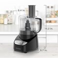 thumbnail image 4 of BLACK+DECKER 8-Cup Food Processor, Easy Assembly, Stainless Steel S-Blade, Shred, Slice, Chop, Puree, 450W Motor, 4 of 10