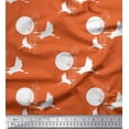 thumbnail image 1 of Soimoi Modal Satin Fabric Bamboo Tree,Moon & Stork Bird Fabric Prints by Yard 42 Inch Wide, 1 of 3
