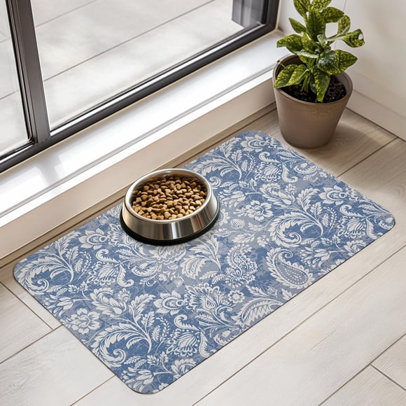 Alfombrilla de comida para mascotas Ywomgcj, impermeable, de secado rápido, diatomita, 40 x 60 cm