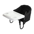 thumbnail image 4 of Silla alta plegable con gancho para colgar, asiento para comer para bebé, se fija , trona para césped, camping, interior y exterior Negro, 4 of 9