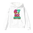 thumbnail image 6 of Kids Hoodies Sweatshirts 6 7 Six Seven Letter Hoodies Sweatshirts Comfortable Boys Graphic Print Hooded Sweatshirt Pullover Jacket With Pocket For Outdoor Activities Pink 160(12-13 Years), 6 of 8