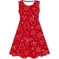 thumbnail image 1 of Vestido de Navidad para niñas, novedad de verano 2022, cuello redondo para niñas, dibujos animados de Papá Noel, vestido de Navidad para niñas de 1 a 10 años, 9T Gao Jinjia LED, 1 of 2