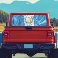 thumbnail image 3 of POLERO Guatemala Flag Pattern Pickup Car Window Stickers for Most Pickup Trucks, Vinyl Perforated Car Rear Windshield Sunshade with Full Windows Coverage, 3 of 5
