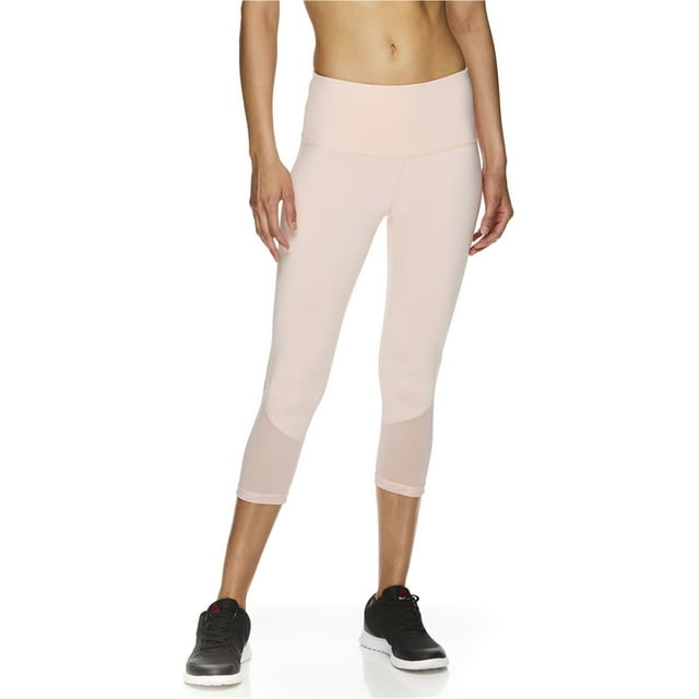Reebok Pantalon de Sport de Compression Taille Haute pour Femmes, Rose, Grand