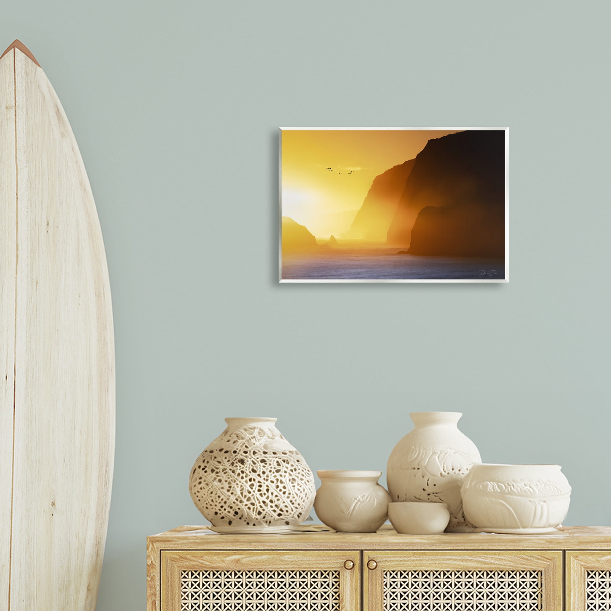 Stupell Industries Bright Sunlit Cliffs Landscape Photography Unframed Art Print Wall Art, 19 x 13