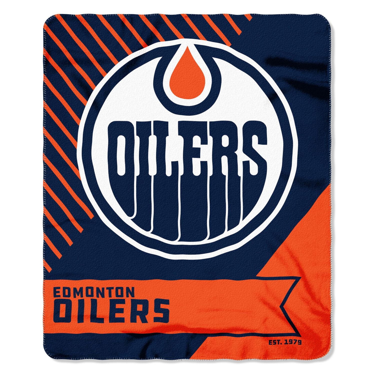 Edmonton Oilers NHL "Fade Away" Fleece Throw