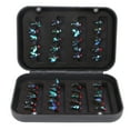 thumbnail image 1 of 40 señuelos de pesca con mosca con caja de almacenamiento, anzuelo de acero de alto carbono para pesca de trucha y lubina., 1 of 14