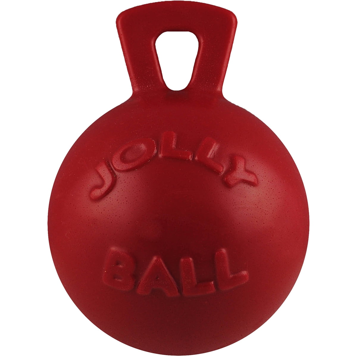 Jolly Pet Mini Tug n Toss Interactive Ball Dog Toy, 4', Red