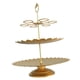 thumbnail image 2 of Soporte para cupcakes, soporte para pasteles, soporte para servir pasteles, elegante soporte para pasteles, plato de frutas Dorado, 2 of 9