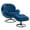 Blue, variant on Swivel Accent Chair with Ottoman, Velvet Accent chair with Footrest, Mid-Century Modern Lounge Chair and Ottoman Set, Reading Chair for Living Room, Bedroom, Reading Room, Home Office, Brown