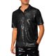 thumbnail image 4 of CAMISAS POLO CON LENTEJUELAS INSPIRADORAS CHIC PARA HOMBRES DE MANGA CORTA BRILLO GLITTER PROM FIESTA DISCO DE LOS 70 TALLA XL NEGRO, 4 of 4