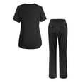 thumbnail image 2 of Adar Uniformes Ensemble de Sarrau pour Femmes - Haut à Col en V Amélioré/pantalon à Multiples Poches, 2 of 7