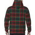 thumbnail image 7 of Uemuo Tartan Plaid Pattern Men's Hoodie - Casual Pullover Hoodie with Kangaroo Pocket, Stylish Hooded Sweatshirt for Everyday Wear-3X-Large, 7 of 7