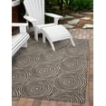 thumbnail image 2 of Linon Outdoor Washable Area Rug Collection, Ivory and Brown, 5' x 7', 2 of 8