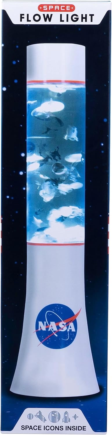 Fizz Creations 13.2-inch Tall LED Mood Night Light, White Flow Lamp