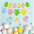 thumbnail image 6 of Easter Felt, Flower, Painted Egg, Chick, And Bunny Banner, Suitable For Easter, Parties, House Decorations, And Wall Hanging Decorations., 6 of 7