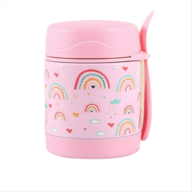 Termo para Sopa de 10 Oz para Comida Caliente para Niños con Cuchara, Recipientes Térmicos para Comida Caliente, Frasco Térmico de Boca para Almuerzo.