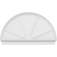 thumbnail image 3 of Ekena Millwork 60"W x 36-3/4"H x 2-3/4"P Half Round 4 Spoke Architectural Grade PVC Combination Pediment, 3 of 7