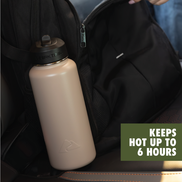 Ozark Trail 32 oz Stainless Steel Insulated Water Bottle, Tan (3-Pack) photo 5