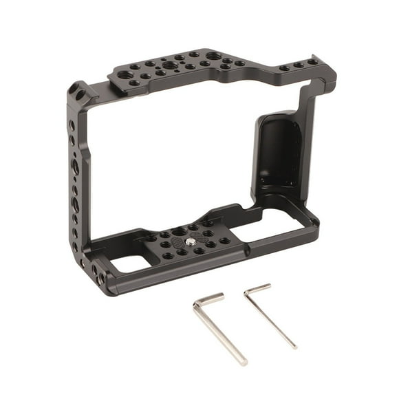 Camera Cage, 1/4in 3/8in Screw Holes Cold Shoe Interface Aluminium Alloy Cameras Cages For Fuji XT3