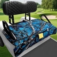 thumbnail image 3 of Bulopur Blue Camo Club Car Golf Cart Seat Covers Soft Golf Cart Towel Seat Covers with 4 Front Pockets& Nonskid Bottom Compatible with EZGO, Yamaha, Club Car, 3 of 8