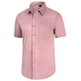 thumbnail image 3 of DEMEANOR Men's Short Sleeve Dress Shirts Casual Button Down Shirt Regular Fit, 3 of 7