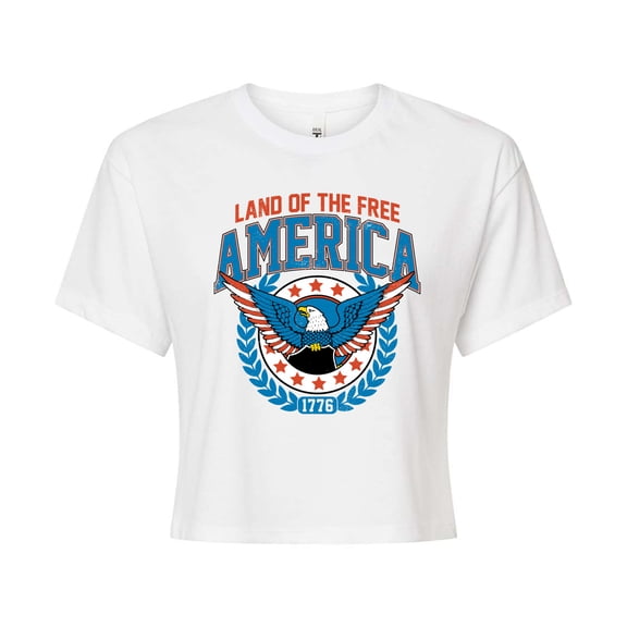Instant Message - America Collegiate Cropped Graphic T-Shirt