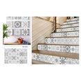 thumbnail image 2 of CHAO 24 piezas Azulejos de flores autoadhesivos 15*15cm-Gris, Biblioteca de baño de cocina Impermeable y resistente al aceite, Papel adhesivo de PVC, Adhesivo de pared retro, extraíble, 2 of 3