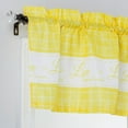 thumbnail image 2 of Live Love Laugh 3 Piece Printed Kitchen Window Curtain Valance & Tier Panels Set, 2 of 4