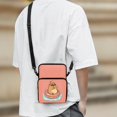 thumbnail image 3 of FUIALDOLG Capybara Print Crossbody Shoulder Bag, Polyester Zipper Purse for Women and Girls, Portable Cellphone Handbag for Travel and Hiking, 3 of 7