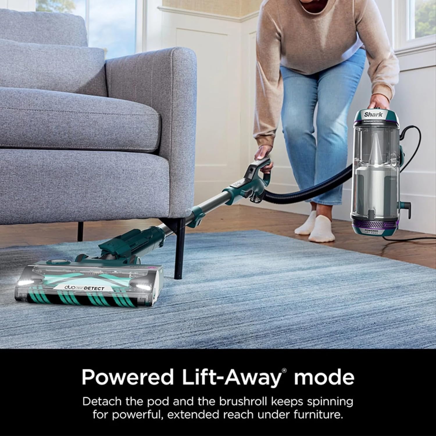 Restored SHARK AZ4000 POWERDETECT Upright Vacuum Cleaner with DuoClean Technology, Odor Neutralizer Technology, Powered Lift-Away, Self Cleaning Brushroll (Refurbished)