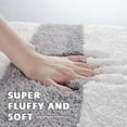 thumbnail image 2 of Extra Thick Plush Bathroom Rugs Non Slip Absorbent Soft Microfiber Bath Mat Machine Washable Fluffy Shaggy Rug 20x32 Grey and White, 2 of 6