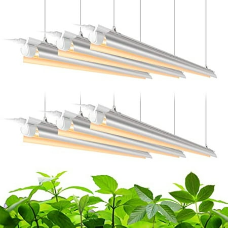 

Plant Grow Light 252W(6 x 42W 1400W Equivalent) Full Spectrum LED Grow Light Strips T8 Integrated Growing Lamp Fixture Grow Shop Light with ON/Off Switch 6-Pack