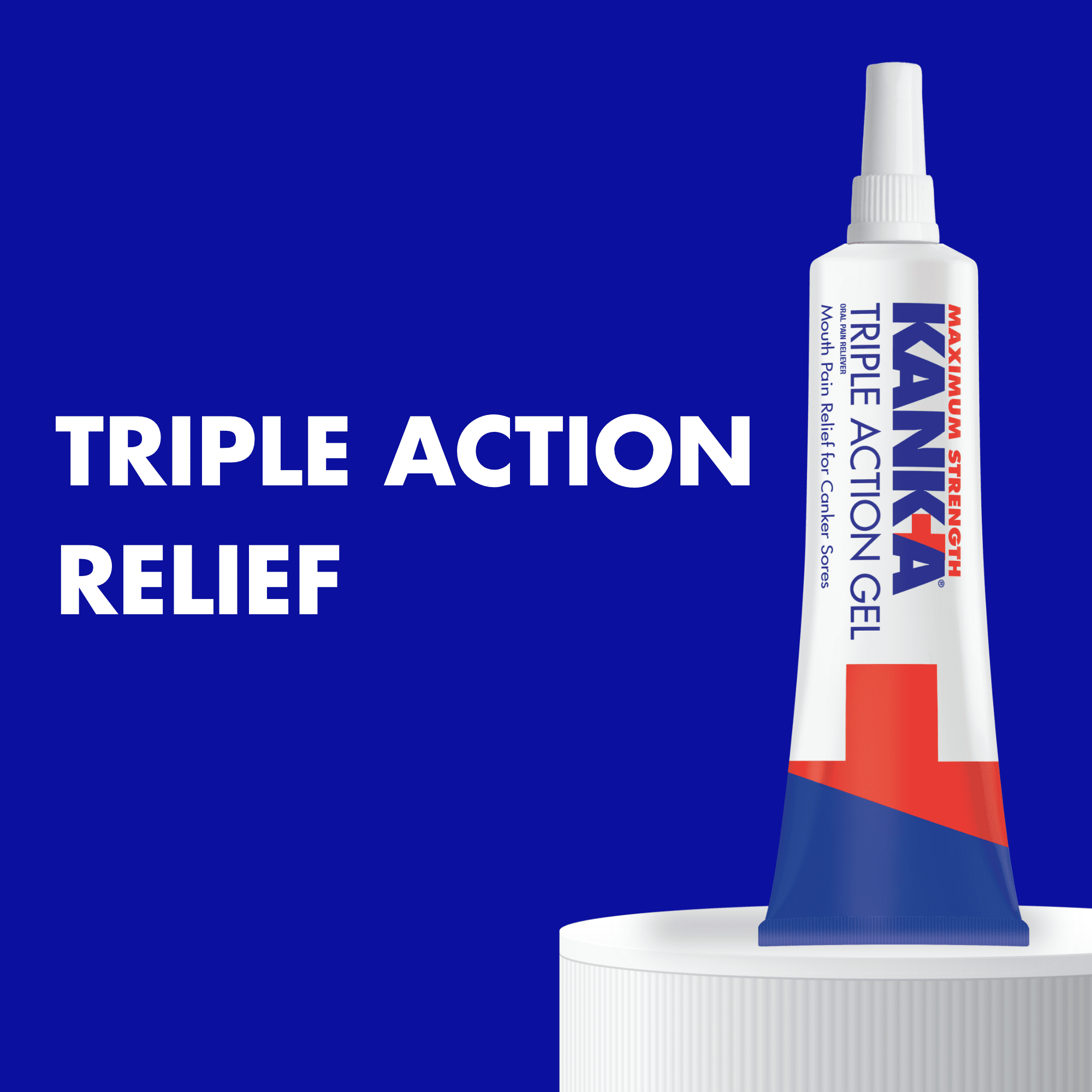 Kank-A Triple Action Maximum Strength Canker Sore Gel, Benzocaine Mint Flavor, 0.42 oz