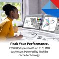 thumbnail image 3 of Toshiba X300 PRO 20TB High Workload Performance for Creative Professionals 3.5-Inch Internal Hard Drive - Up to 300 TB/Year Workload Rate CMR SATA 6 Gb/s 7200 RPM 512 MB Cache - HDWR62AXZSTB, 3 of 5