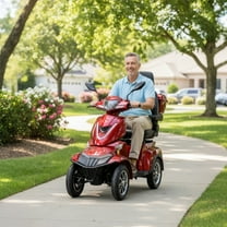 Heavy Duty 4 Wheel Mobility Scooters for Adults, Seniors, 1000W All Terrain Fast Powered Mobility Scooter, 500lbs Capacity, Red