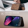 thumbnail image 7 of iPhone 13 Case,Dteck Magnetic Leather Detachable Wallet Functional Removable Case Shockproof Rubber Cards Holder Money Pocket Hybrid Kickstand Back Cover For Apple iPhone 13 6.1-inch,Brown, 7 of 7